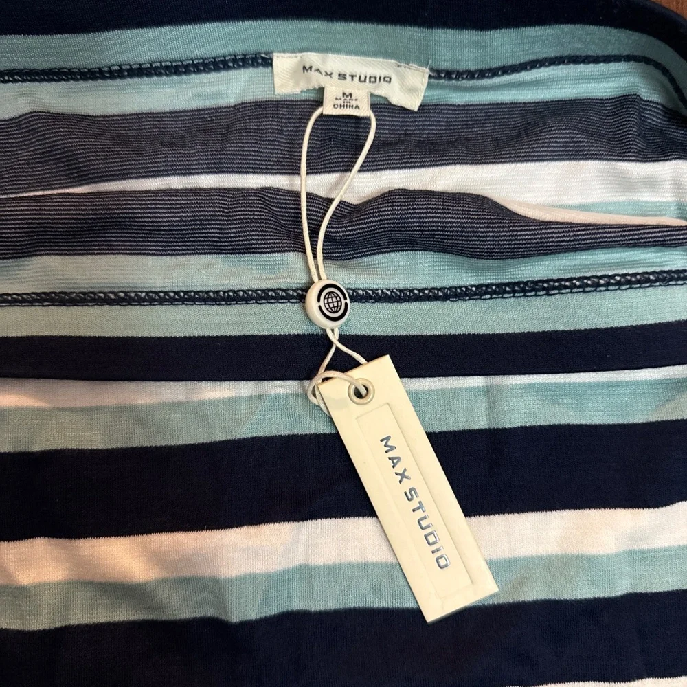 MAX STUDIO Striped Midi Skirt Size Medium
